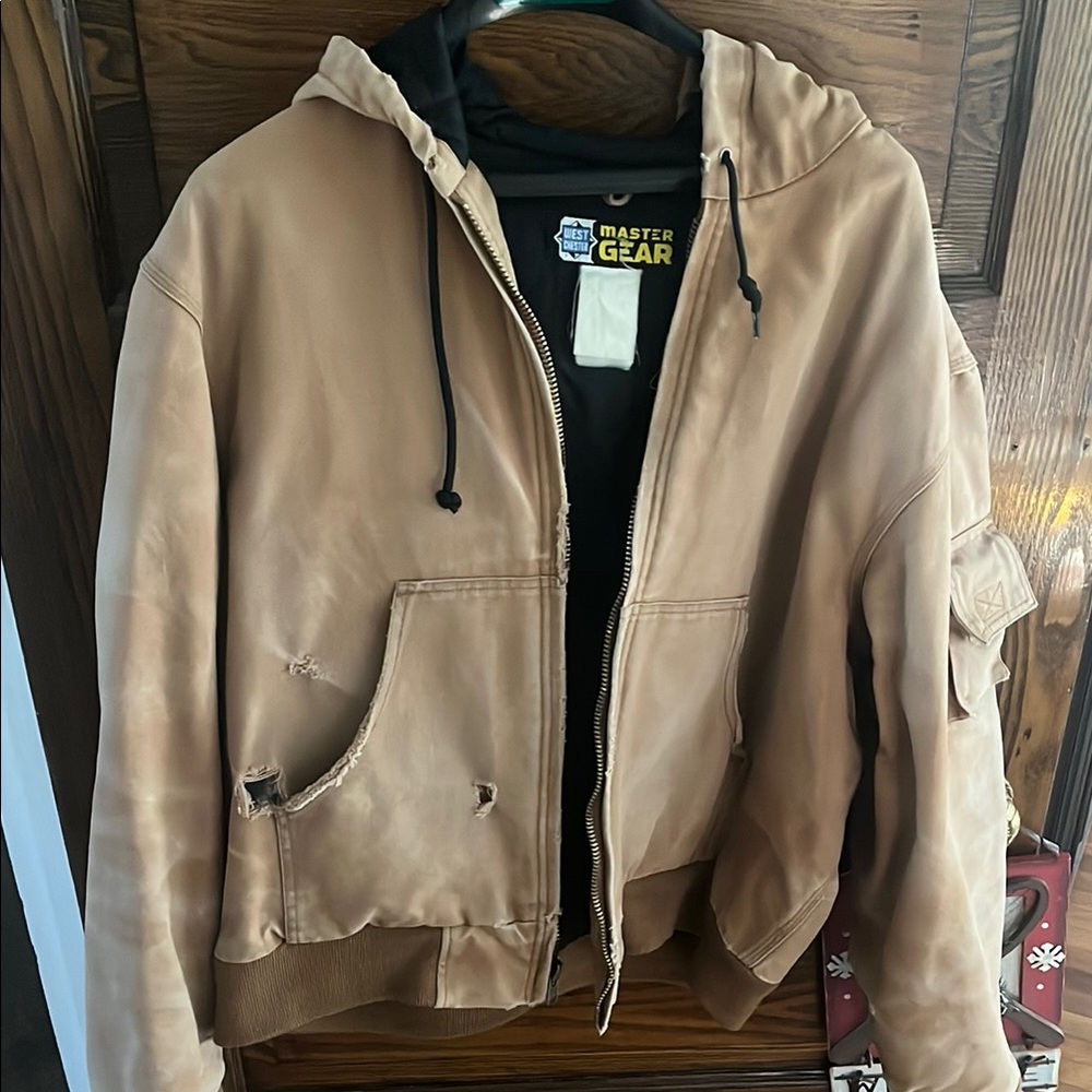 West Chester Master Gear Men's Tan Hooded Jacket